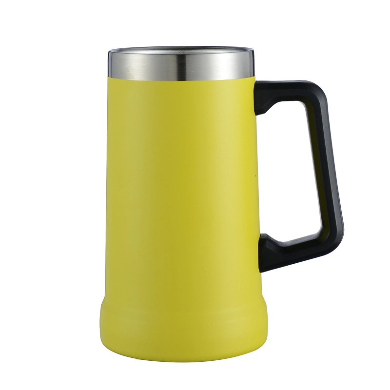 24oz Hot Selling Stainless Steel Drinking Beer Cup Insulated Double Wall Wine Tumbler Coffee Mug with Handle