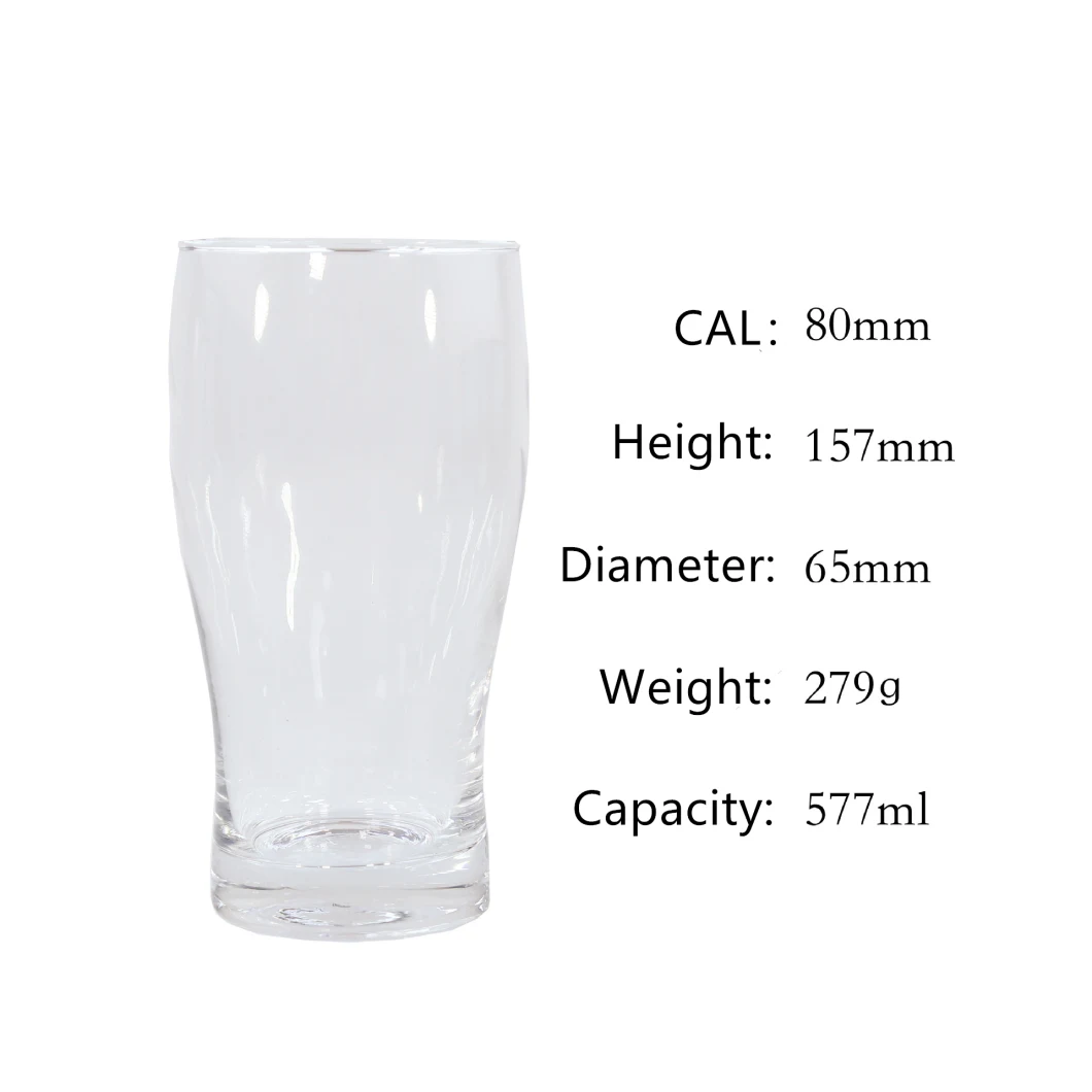 Can Print Creative Logo Spot 550ml Large Pint Glass Beer Mug Clear Free Lead American Draft Beer Cup